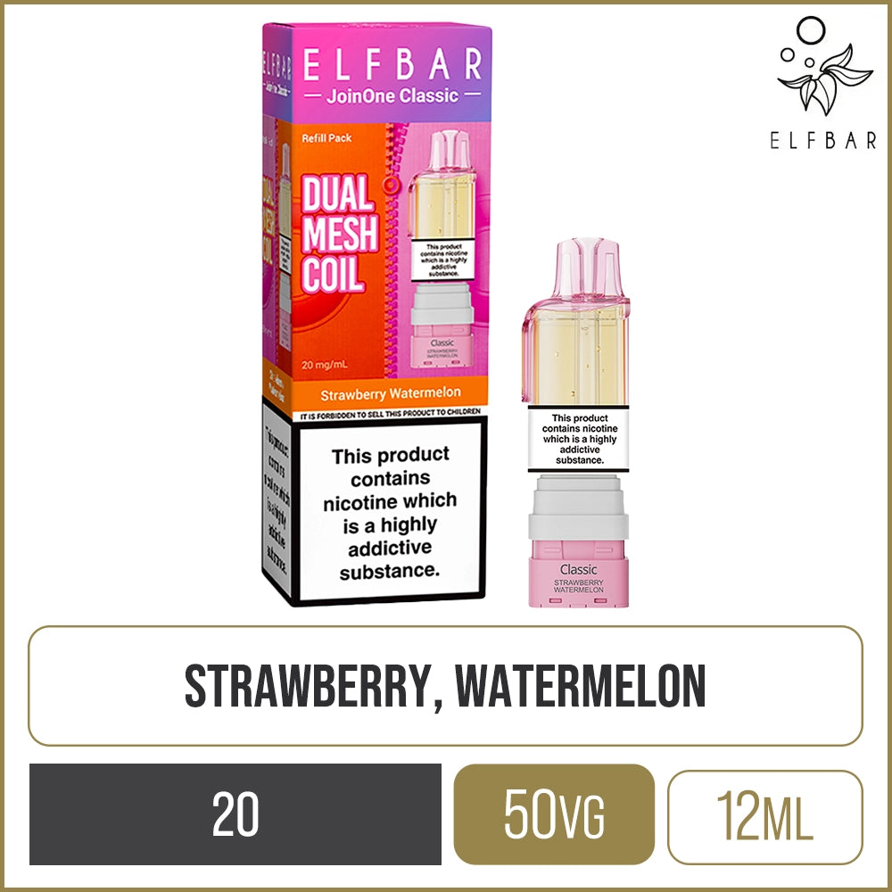 Strawberry Watermelon Elf Bar JoinOne Classic Pod & Refill 12ml
