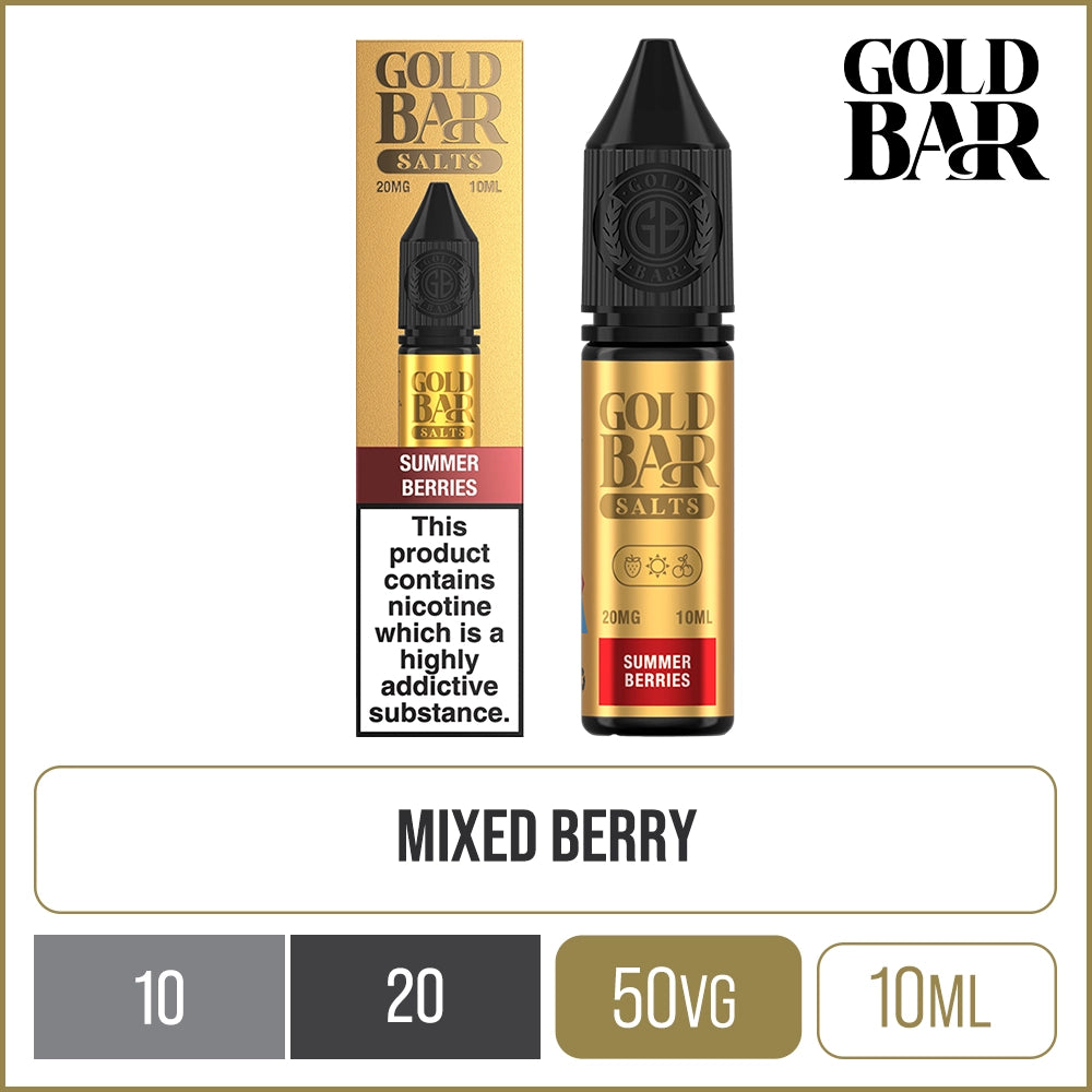 Summer Berries Gold Bar Salts E-Liquid 10ml