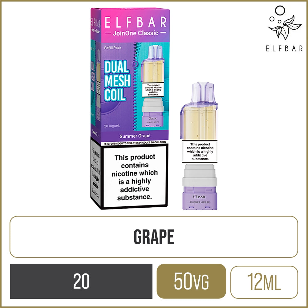 Summer Grape Elf Bar JoinOne Classic Pod & Refill 12ml