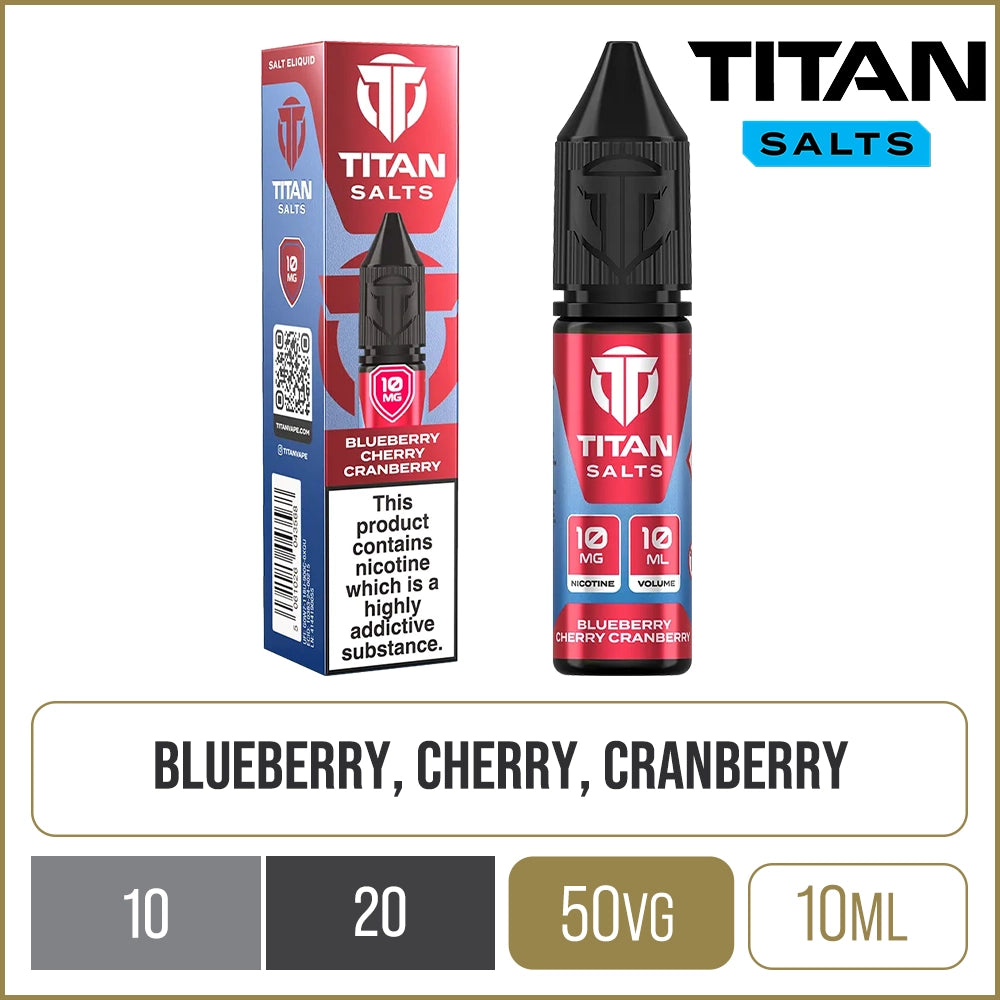 Titan Salts Blueberry Cherry Cranberry E-Liquid 10ml