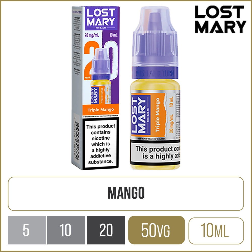Triple Mango Lost Mary Nic Salts E-Liquid 10ml