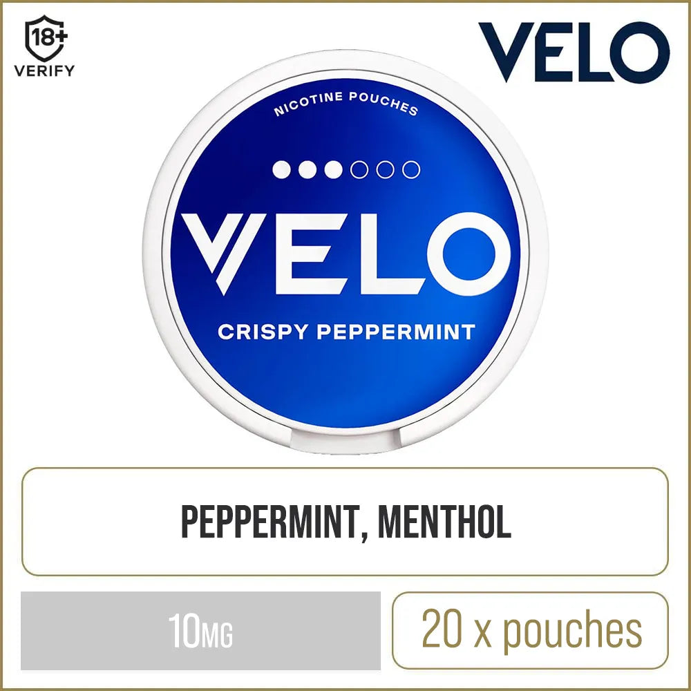 Crispy Peppermint VELO Slim Nicotine Pouches 20 Pack