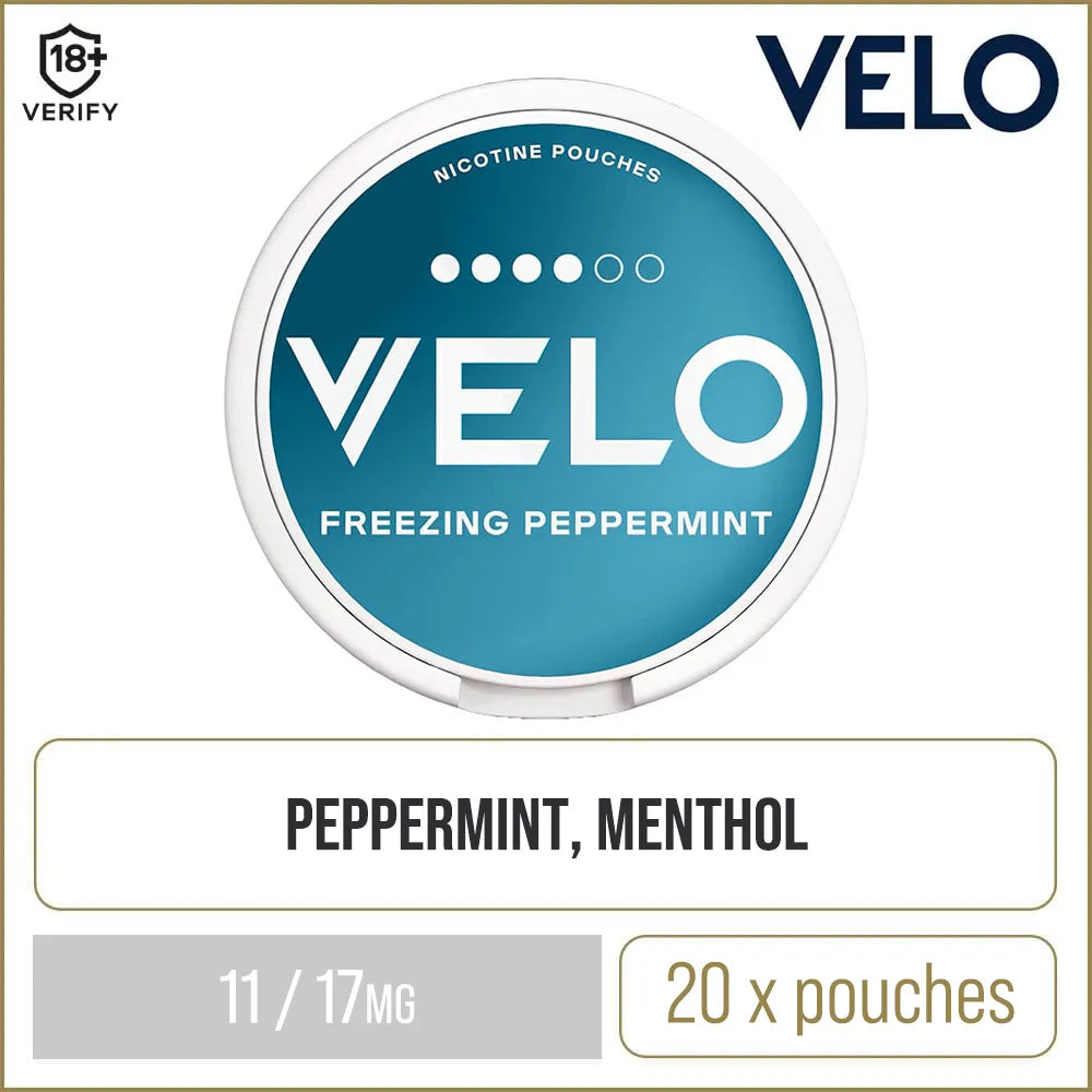 Freezing Peppermint VELO Mini Nicotine Pouches 20 Pack