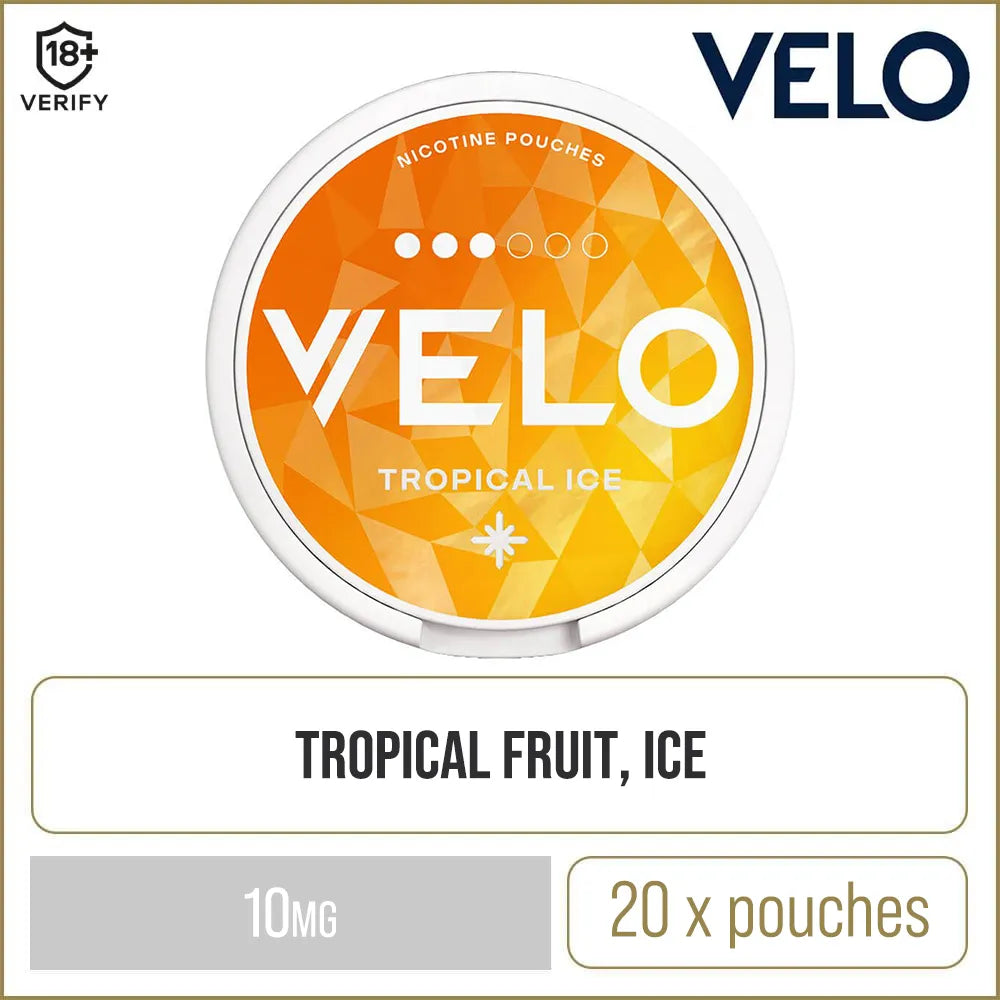 Tropical Ice VELO Slim Nicotine Pouches 20 Pack