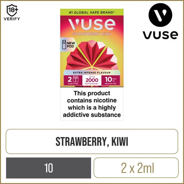 geekvape aegis solo 3 istruzioni Vuse GO Box 1000 Strawberry Kiwi 20mg - Fraktfritt main image 0