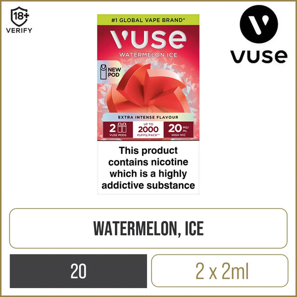 Buy Watermelon Ice Vuse Vape Pods | Free Delivery Buy Watermelon Ice Vuse Vape Pods | Free Delivery