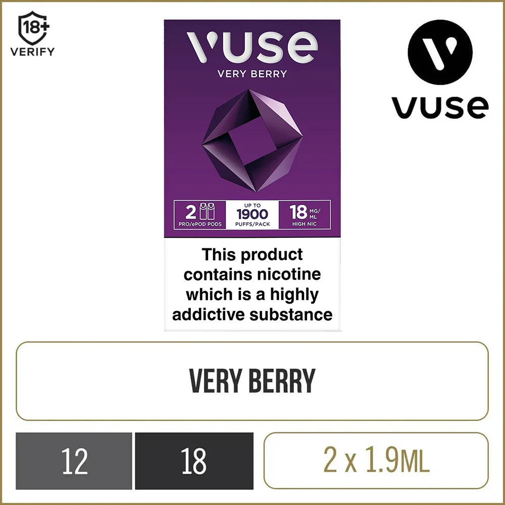 vuse epen wild berries e-liquid pods Vuse Go main image 1