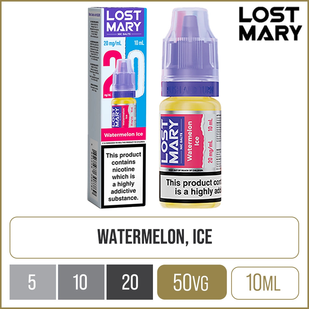 Watermelon Ice Lost Mary Nic Salts E-Liquid 10ml
