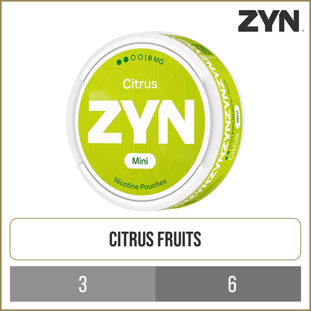 Citrus Mini ZYN Nicotine Pouches 20 Pack