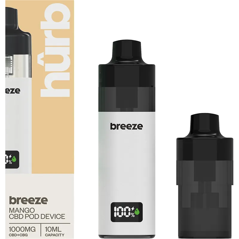 Hûrb Breeze 1000mg CBD + CBG Pod Kit 10ml
