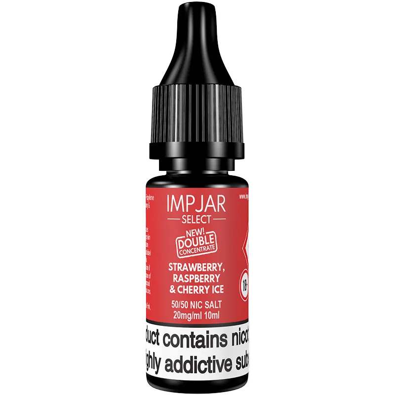 Strawberry Raspberry Cherry Ice Imp Jar Select E-Liquid 10ml