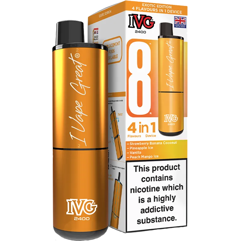 IVG 2400 4 in 1 Exotic Edition Pod Vape Kit 8ml