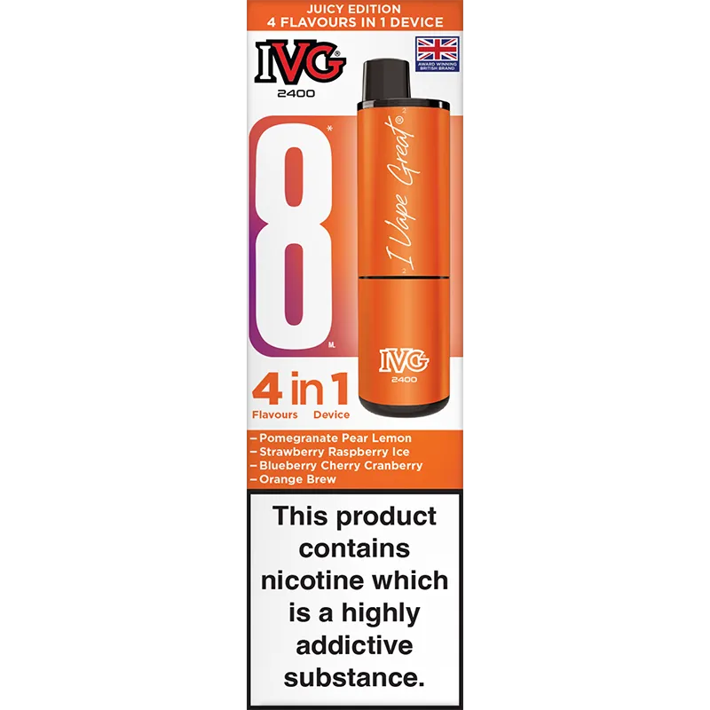 IVG 2400 4 in 1 Juicy Edition Pod Vape Kit 8ml