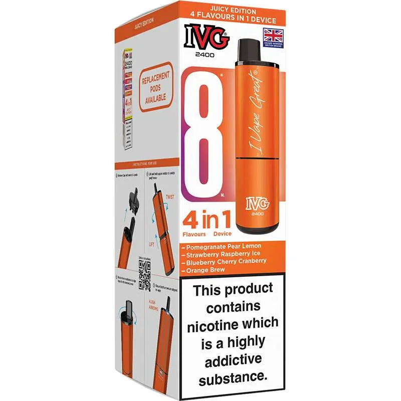 IVG 2400 4 in 1 Pod Vape Kit 8ml