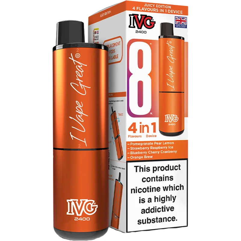 IVG 2400 4 in 1 Juicy Edition Pod Vape Kit 8ml