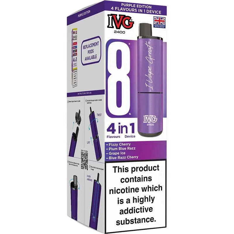 IVG 2400 4 in 1 Pod Vape Kit 8ml