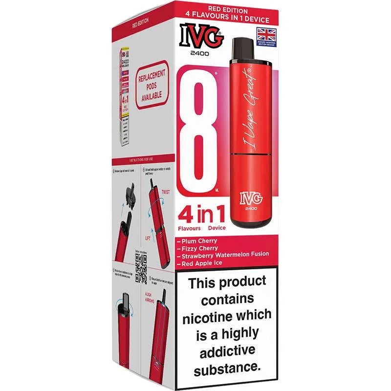 IVG 2400 4 in 1 Pod Vape Kit 8ml