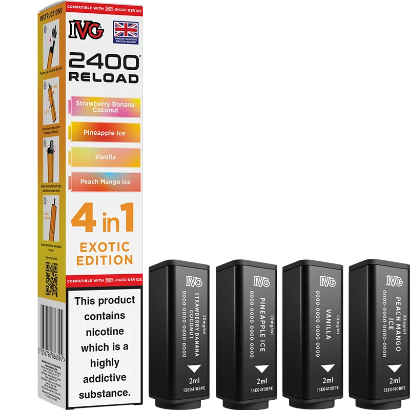 IVG 2400 Reload 4 In 1 Exotic Pods 4 Pack