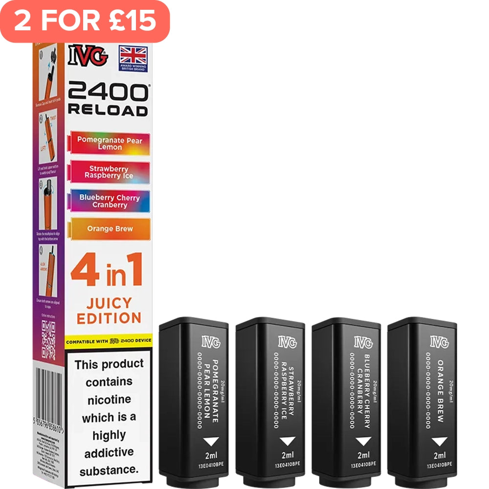 Juicy Edition IVG 2400 Reload 4 In 1 Pods 4 Pack
