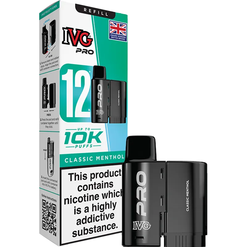 IVG Pro 12 Classic Menthol Pod & Refill 12ml