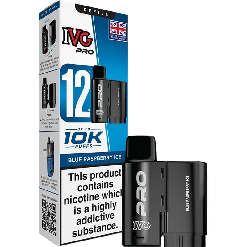 Blue Raspberry Ice IVG Pro Pod & Refill 12ml