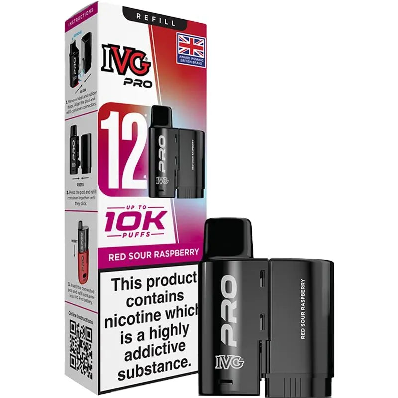 Red Sour Raspberry IVG Pro Pod & Refill 12ml