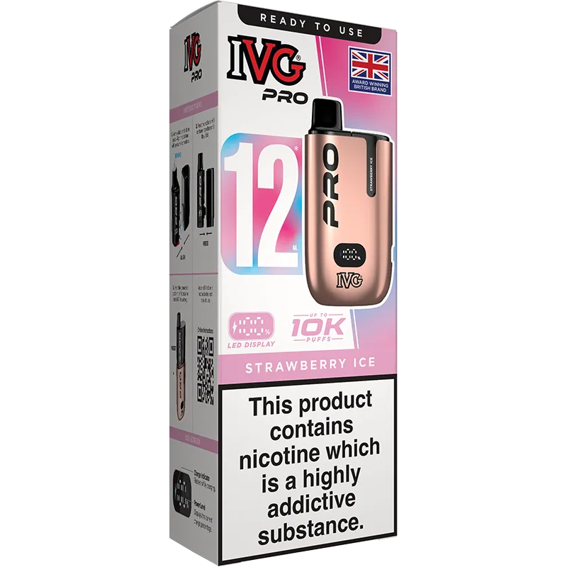 IVG Pro 12 Strawberry Ice Pod Vape Kit 12ml