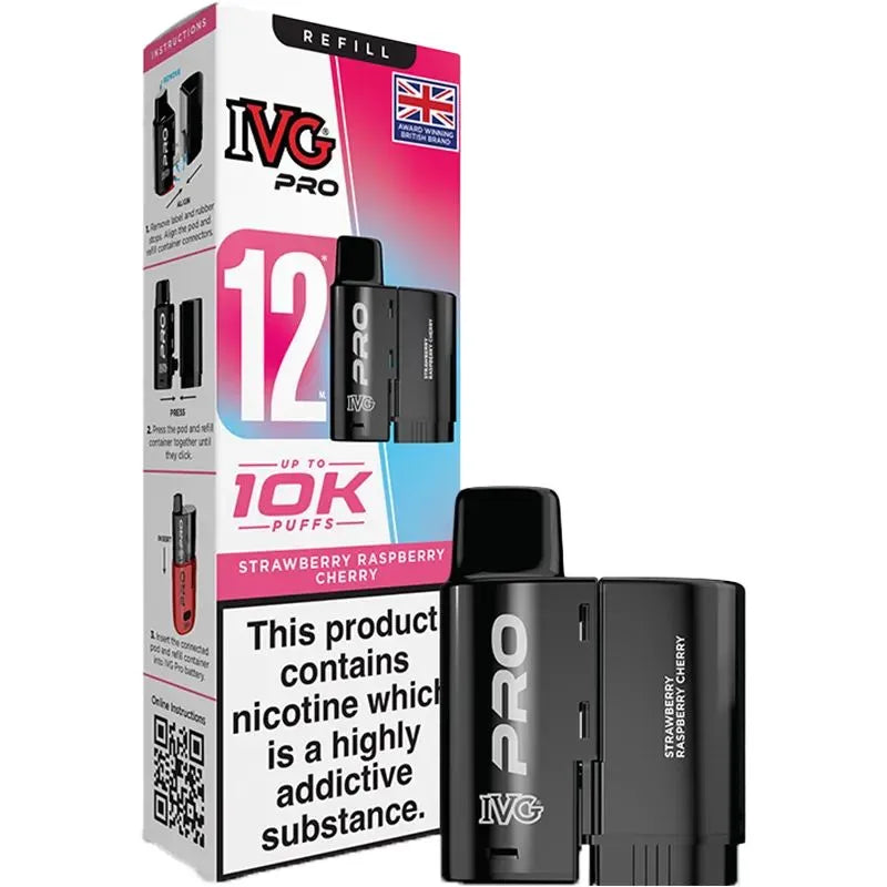 Strawberry Raspberry Cherry IVG Pro Pod & Refill 12ml