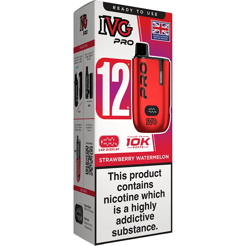 IVG Pro 12 Strawberry Watermelon Pod Vape Kit 12ml