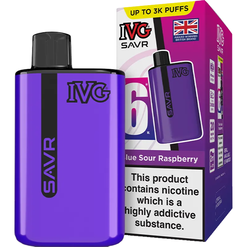 IVG SAVR Blue Sour Raspberry Pod Vape Kit 6ml