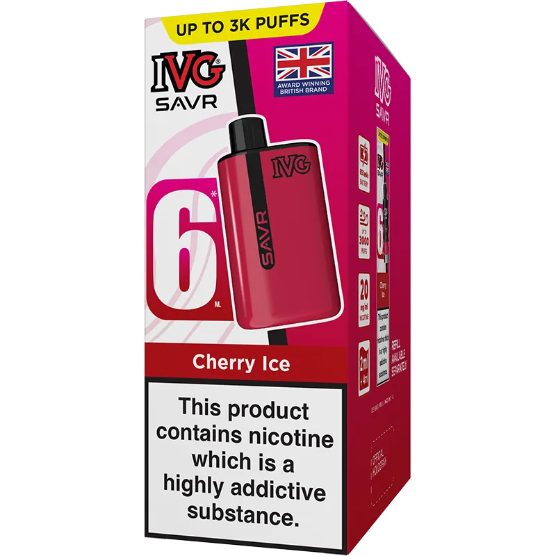 IVG SAVR Cherry Ice Pod Vape Kit 6ml