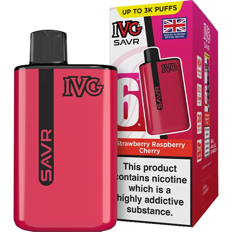 IVG SAVR Strawberry Raspberry Cherry Pod Vape Kit 6ml