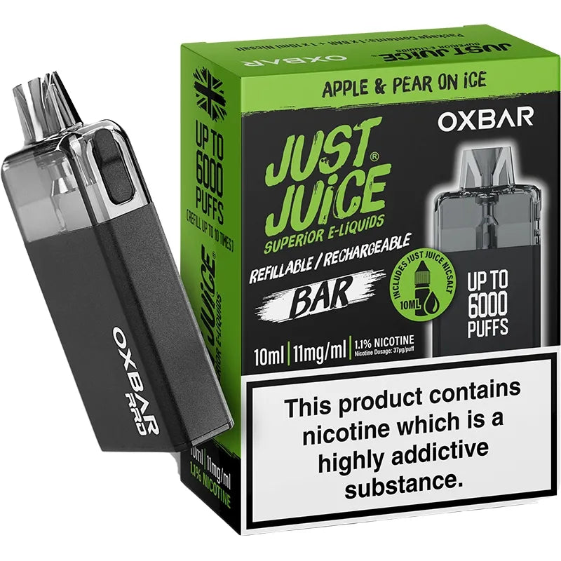 Just Juice x Oxbar RRD Apple & Pear On Ice Rechargeable Disposable Vape