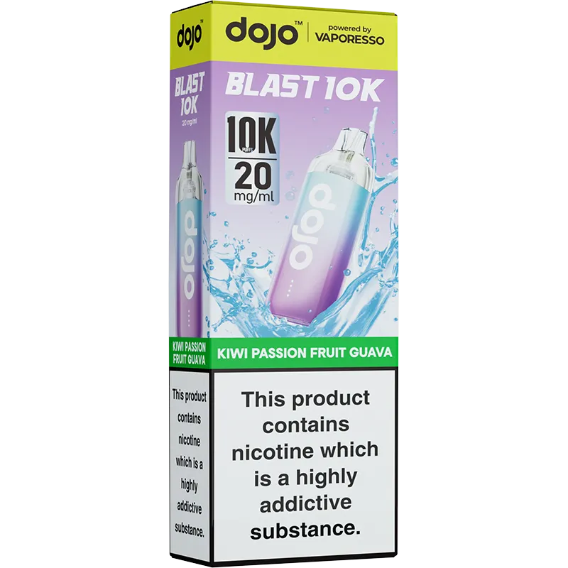DOJO Blast 10K Kiwi Passion Fruit Guava Pod Vape Kit 10ml