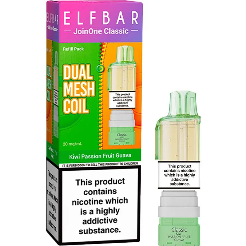 Kiwi Passion Fruit Guava Elf Bar JoinOne Classic Pod & Refill 12ml