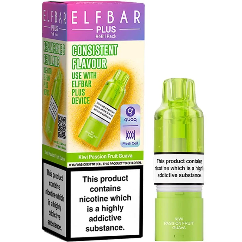 Kiwi Passion Fruit Guava Elf Bar Plus Pod & Refill 10ml