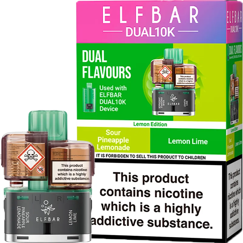 Lemon Edition Elf Bar Dual 10K Pod & Refill 12ml