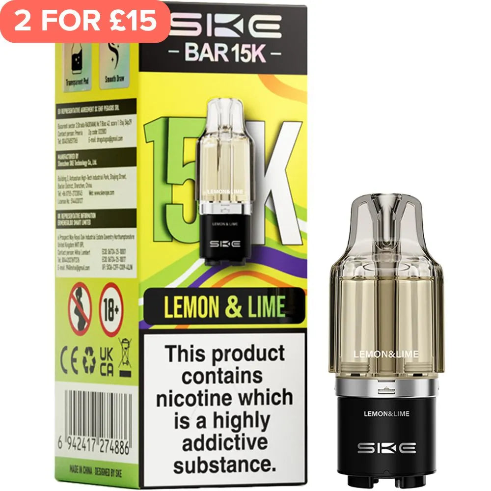 Lemon & Lime SKE Bar 15K Pod & Refill 12ml