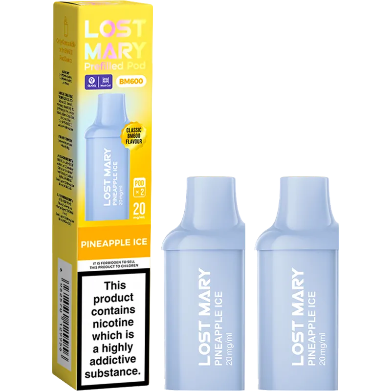 Pineapple Ice Lost Mary BM600 Pods 2 Pack
