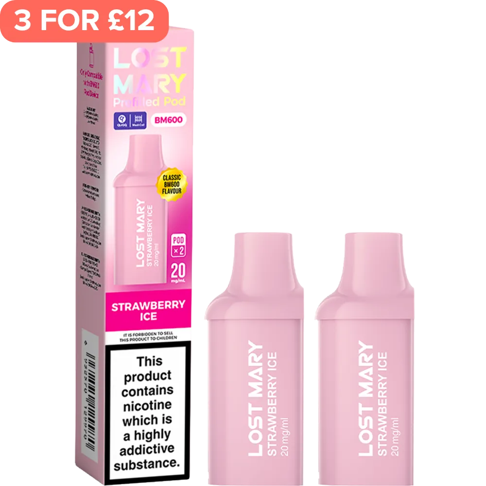 Strawberry Ice Lost Mary BM600 Pods 2 Pack