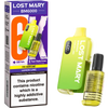 Lost Mary BM6000 disposable vape on a white background with box.