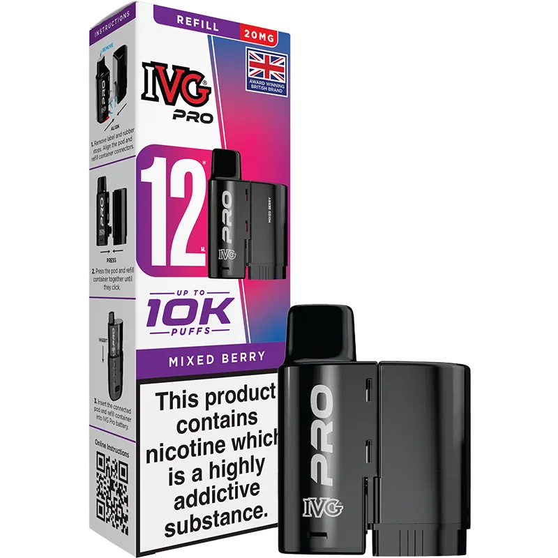 Mixed Berry IVG Pro Pod & Refill 12ml