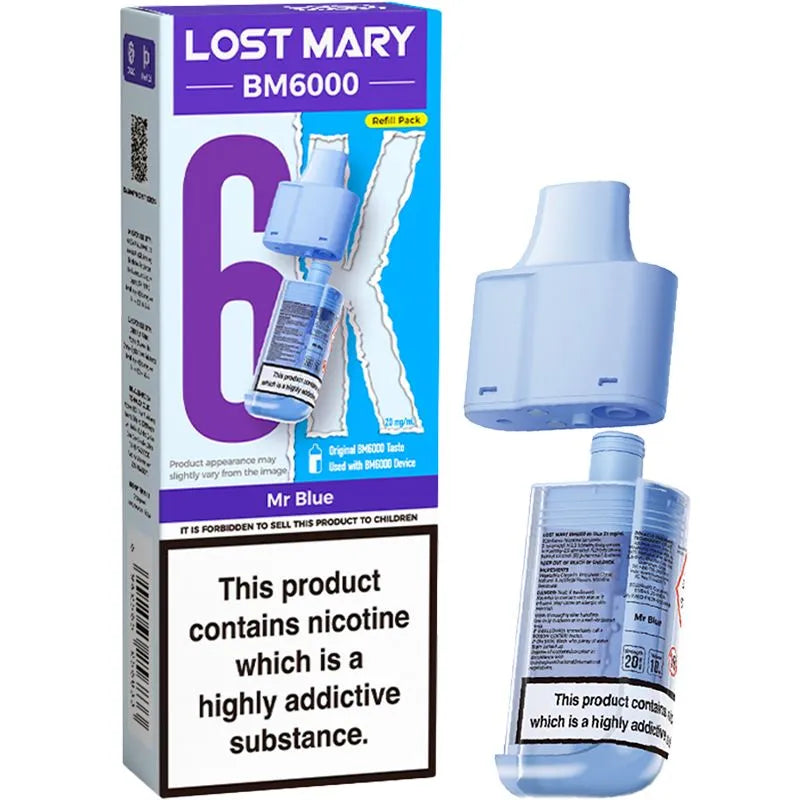Mr Blue Lost Mary BM6000 Pod & Refill 12ml