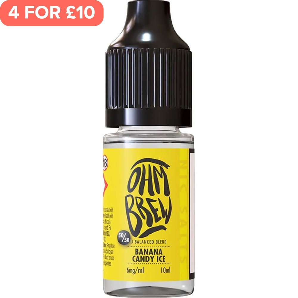Banana Candy Ice Ohm Brew 50/50 E-Liquid 10ml