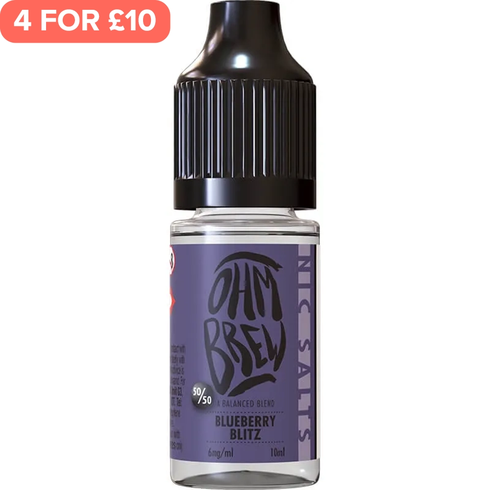 Blueberry Blitz Ohm Brew 50/50 E-Liquid 10ml