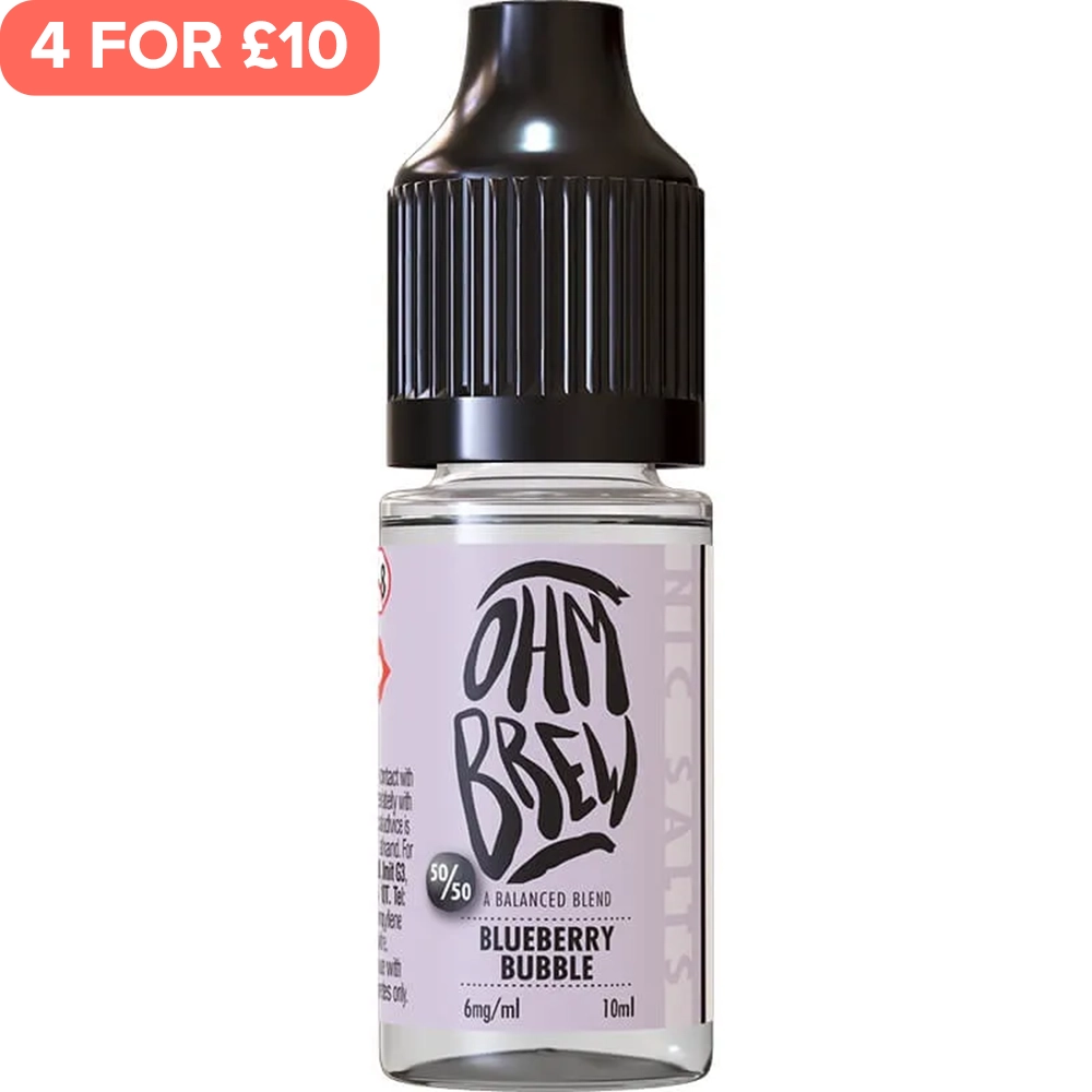 Blueberry Bubble Ohm Brew 50/50 E-Liquid 10ml