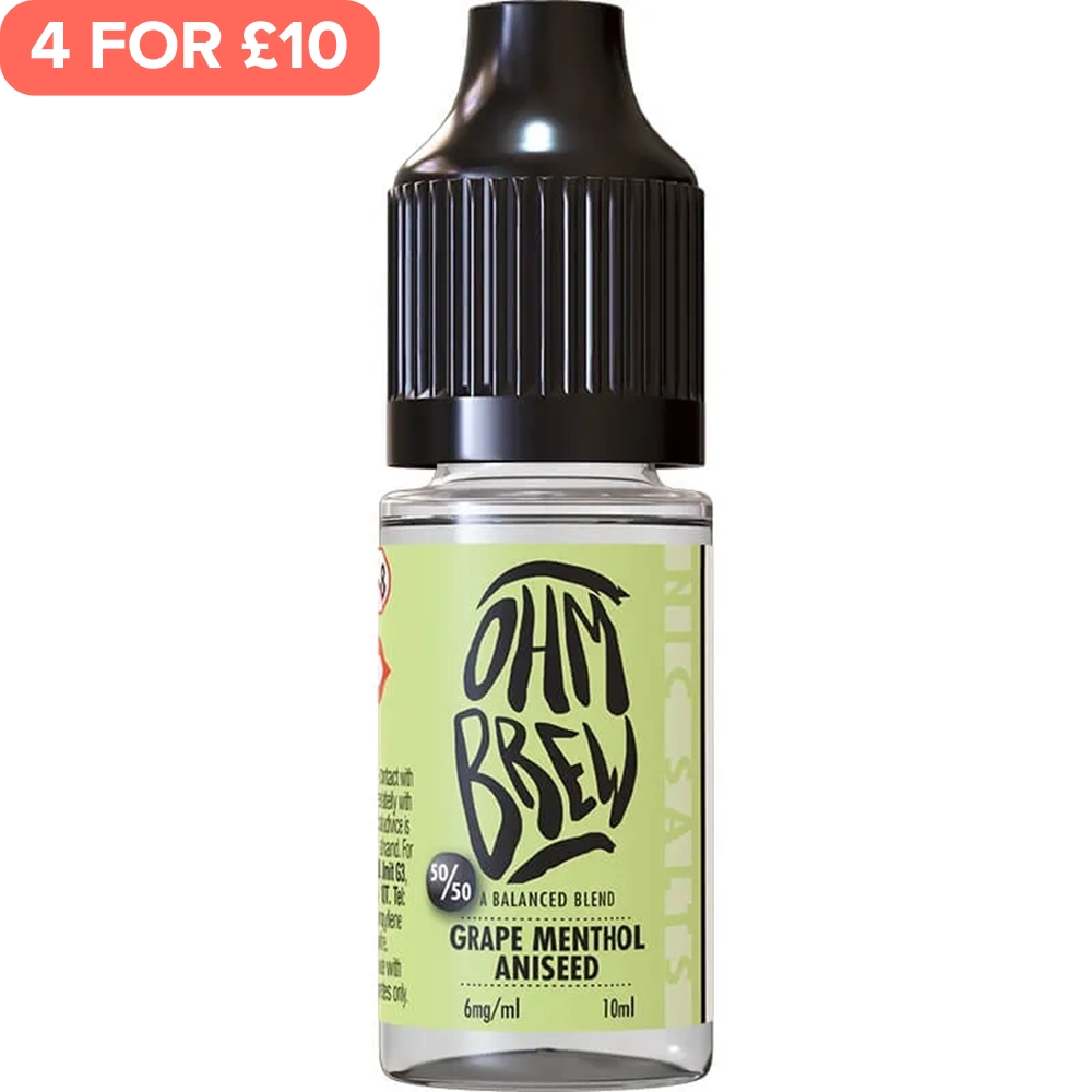 Grape Menthol Ohm Brew 50/50 E-Liquid 10ml