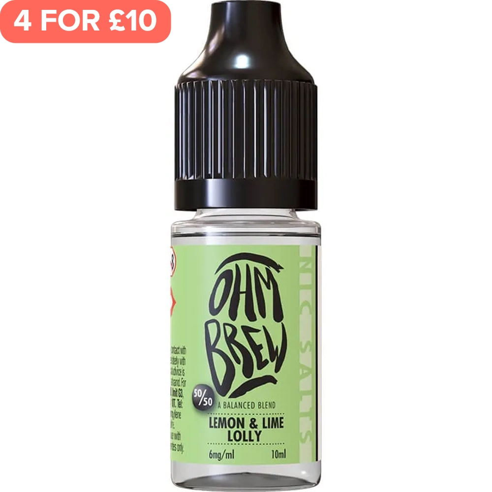 Lemon & Lime Lolly Ohm Brew 50/50 E-Liquid 10ml
