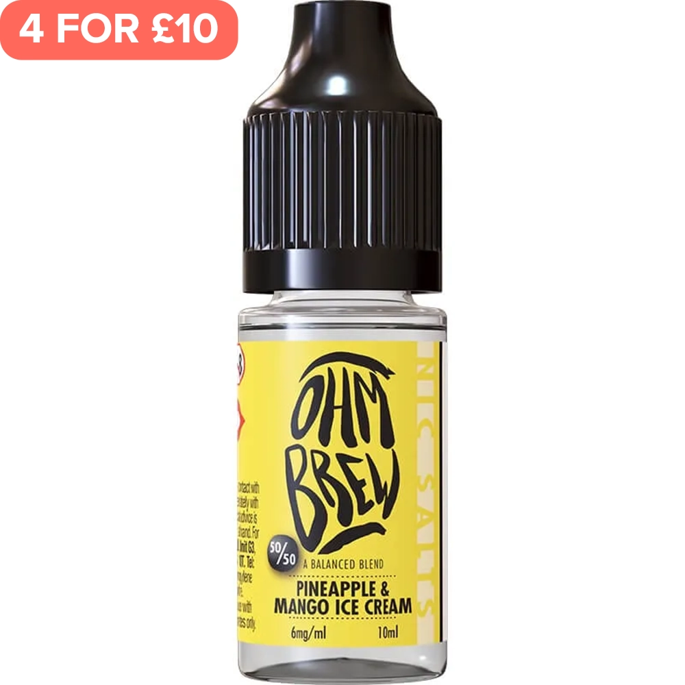 Pineapple & Mango Ice Cream Ohm Brew 50/50 E-Liquid 10ml