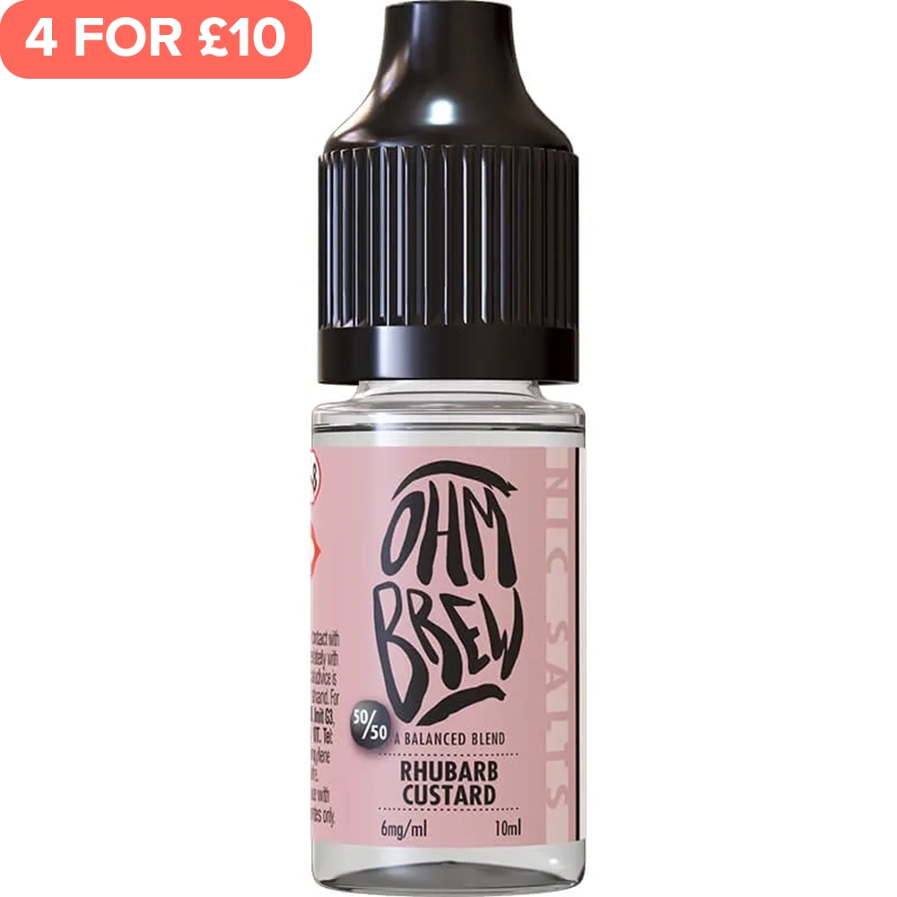Rhubarb Custard Ohm Brew 50/50 E-Liquid 10ml